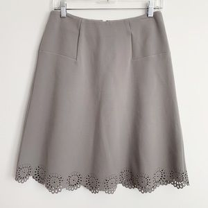 EUC De Collection Gray Cutout Scallop Hem Skirt Size S